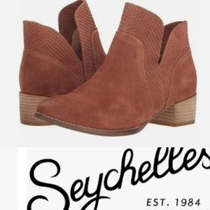 Seychelles Score Cognac Leather Boots Booties Boho Coastal Cowgirl Western